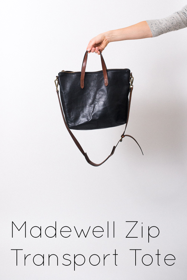 MADEWELL Brown Leather Unlined Tote Bag