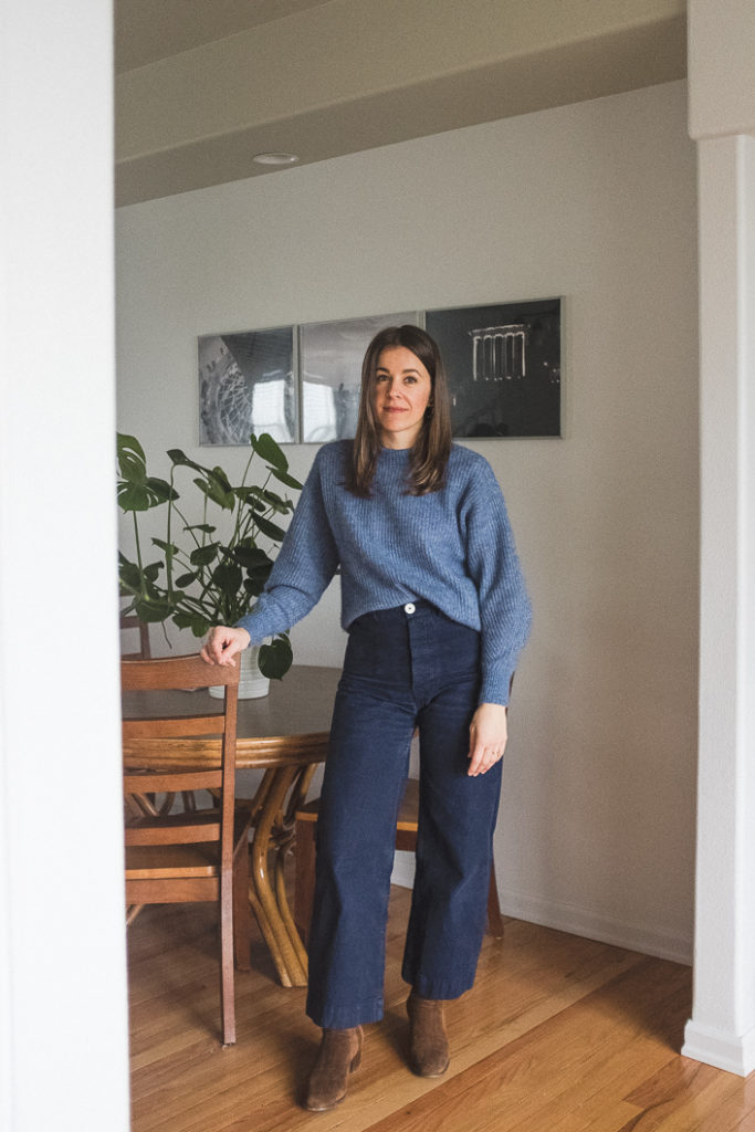 Kamm Pants, Midnight, Everlane Alpaca Sweater