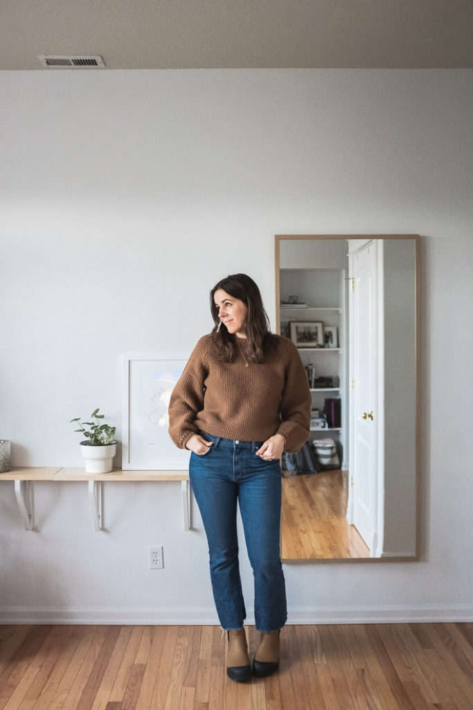 What I Wore: Clogs with Socks + Lots of Brown - Seasons + Salt
