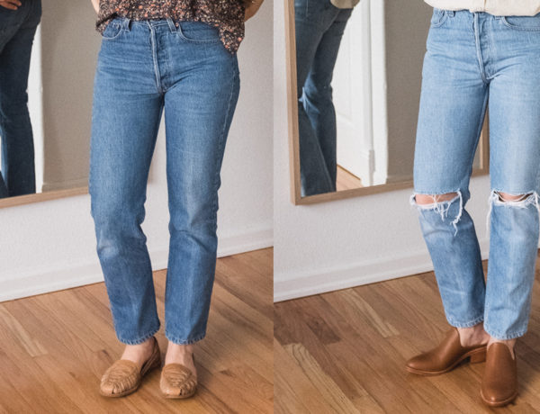 How I Bleached and Distressed my Vintage Jeans