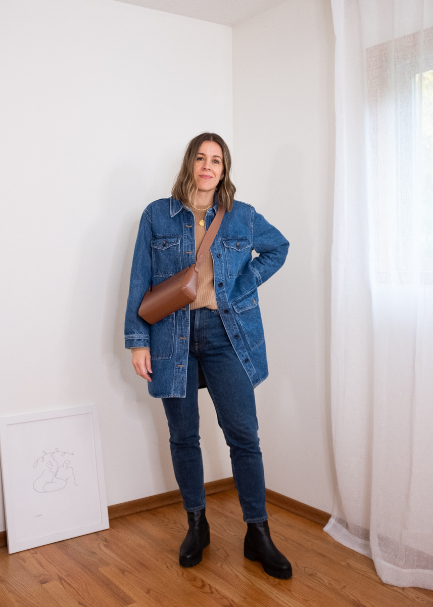 Madewell oversized sale denim chore jacket