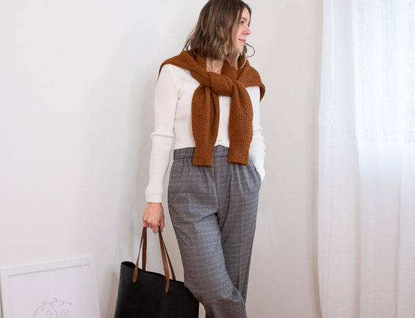 Plaid Pants + A Sweater Accessory